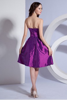 Taffeta Strapless Short Dress