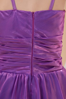 Taffeta Spaghetti Straps Floor Length A-Line Dress