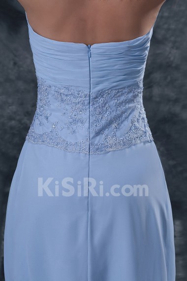 Chiffon Strapless Floor Length A-line Dress with Jacket