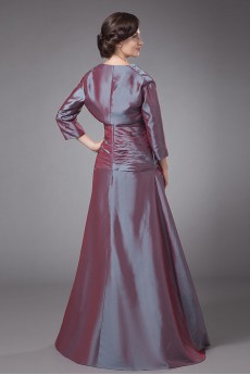 Taffeta Spaghetti Straps Floor Length A-line Dress with Jacket