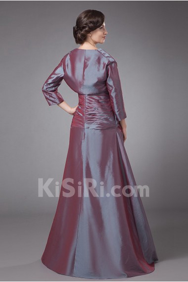 Taffeta Spaghetti Straps Floor Length A-line Dress with Jacket