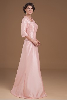 Taffeta Sweetheart Floor Length A-line Dress with Beaded and Jacket