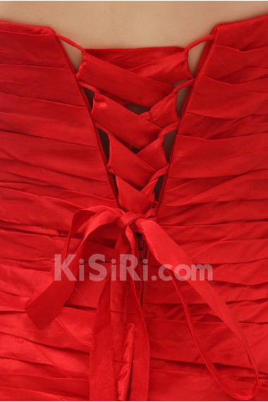 Taffeta Sweetheart A-line Dress with Ruffle