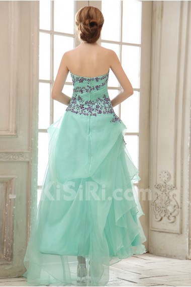 Chiffon Sweetheart Ankle-Length A-Line Dress