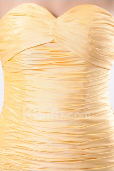 Taffeta Sweetheart Tea-Length Sheath Dresss