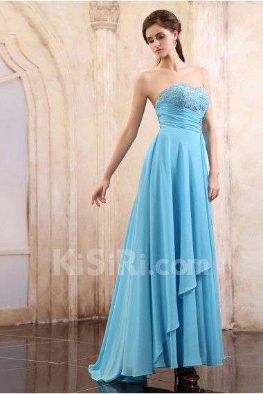 Chiffon Sweetheart Ankle-Length Dress