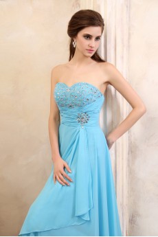 Chiffon Sweetheart Ankle-Length Dress