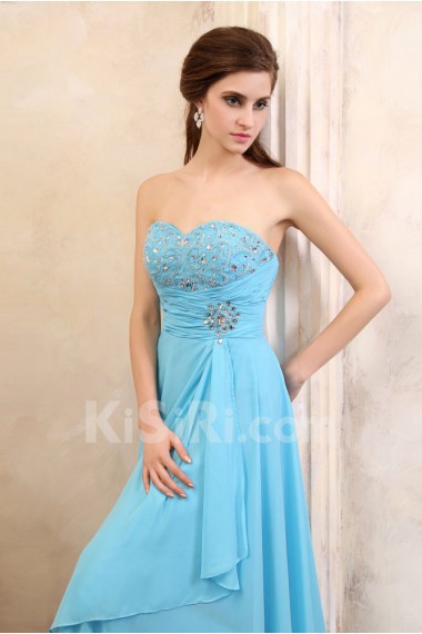 Chiffon Sweetheart Ankle-Length Dress