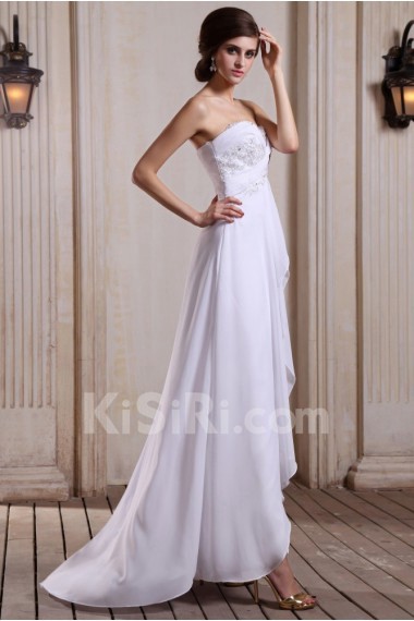 Chiffon Sweetheart Ankle-Length A-line Dress