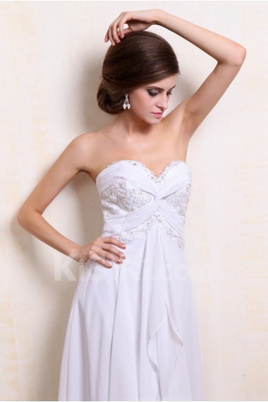 Chiffon Sweetheart Ankle-Length A-line Dress