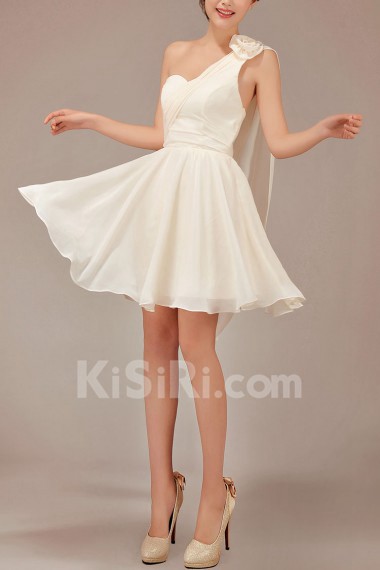 Chiffon  Knee-Length A-Line Dress with Flower