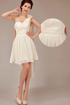 Chiffon  Knee-Length A-Line Dress with Flower