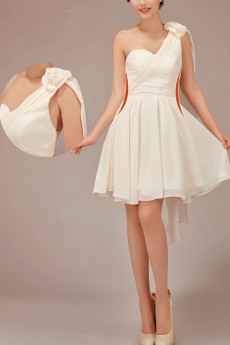 Chiffon  Knee-Length A-Line Dress with Flower