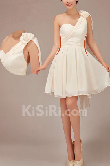 Chiffon  Knee-Length A-Line Dress with Flower