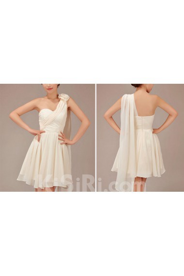 Chiffon  Knee-Length A-Line Dress with Flower