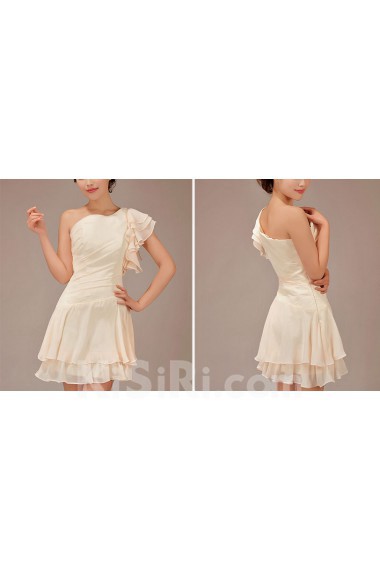 Chiffon  Short A-Line Dress with Ruffle