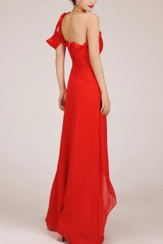 Chiffon  Floor Length A-Line Dress with Sequins