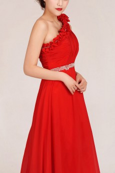 Chiffon  Floor Length A-Line Dress with Sequins