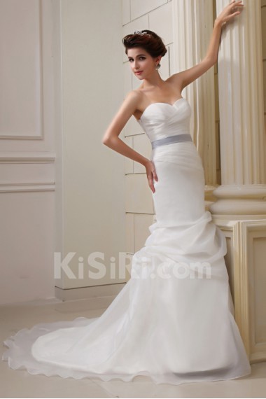 Organza Strapless Mermaid Gown