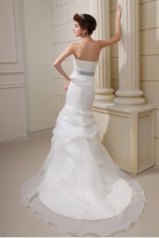 Organza Strapless Mermaid Gown