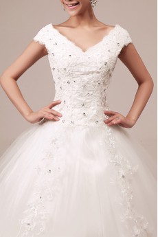 Organza Halter Ball Gown with Crystal