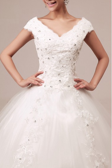 Organza Halter Ball Gown with Crystal