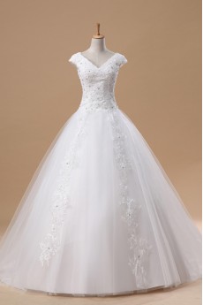 Organza Halter Ball Gown with Crystal