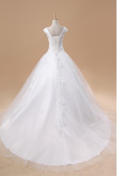 Organza Halter Ball Gown with Crystal