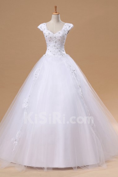 Organza Halter Floor Length Ball Gown with Crystal