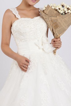 Net and Satin Straps Neckline Ball Gown with Crystal