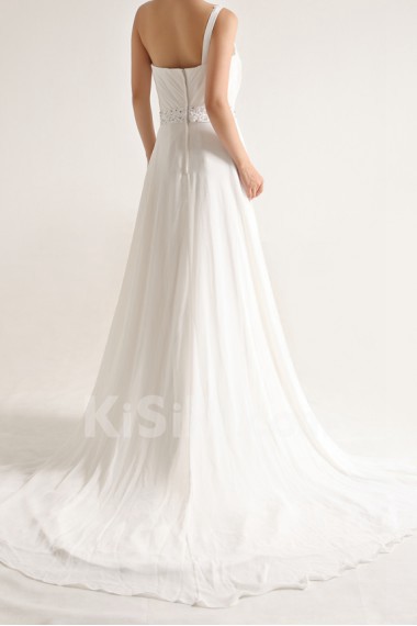 Chiffon One Shoulder A-line Gown