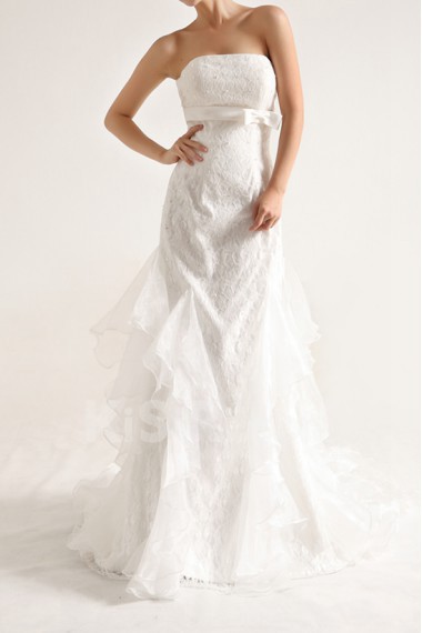 Organza Strapless Mermaid Gown