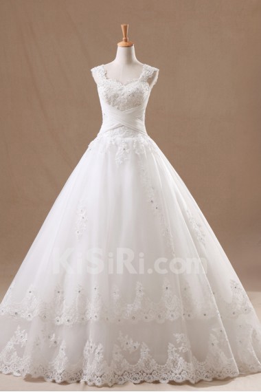 Organza Straps Neckline Ball Gown