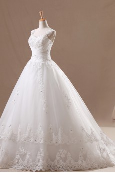 Organza Straps Neckline Ball Gown