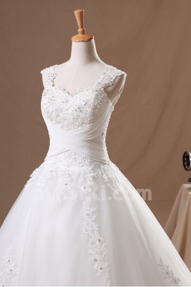 Organza Straps Neckline Ball Gown