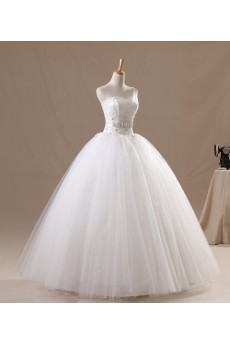 Organza One Shoulder Floor Length Ball Gown with Handmade Flowers