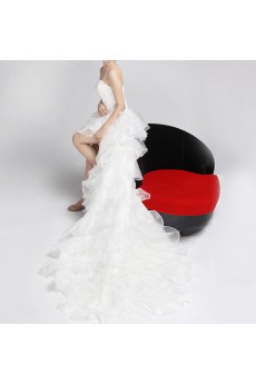 Satin Strapless Ball Gown with Sequins