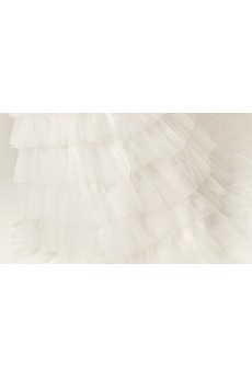 Organza Strapless Cathedral Train Ball Gown with Sequins