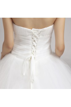 Organza Strapless Floor Length Ball Gown