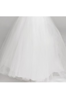 Organza Strapless Floor Length Ball Gown