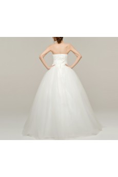 Organza Sweetheart Floor Length Ball Gown with Crystal