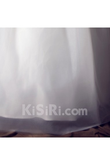 Satin Strapless Floor Length Ball Gown with Sequins