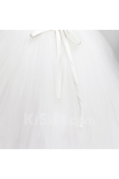 Satin Strapless Floor Length Ball Gown with Sequins