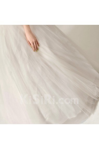 Lace Off-the-Shoulder Floor Length Ball Gown with Crystal