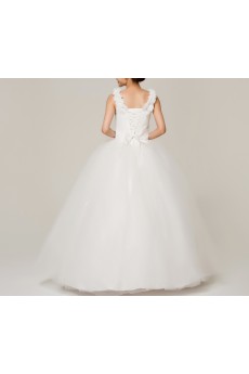 Satin Off-the-Shoulder Floor Length Ball Gown with Crystal