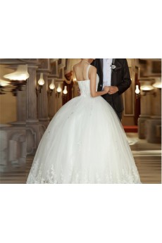 Tulle One Shoulder Floor Length Ball Gown with Sequins