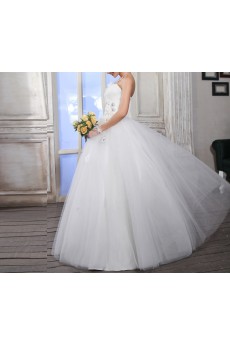 Satin One Shoulder Floor Length Ball Gown with Handmade Flowers