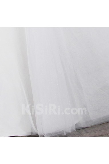 Satin One Shoulder Floor Length Ball Gown with Handmade Flowers