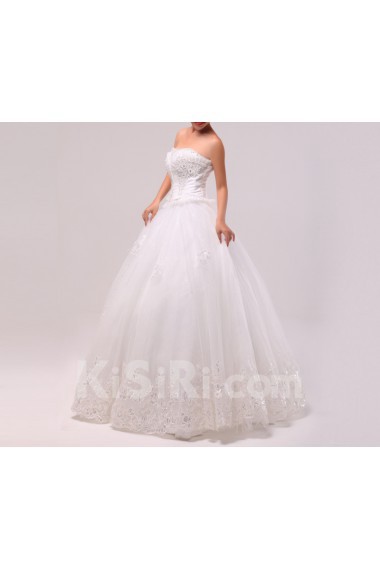 Organza Sweetheart Floor Length Ball Gown with Sequins