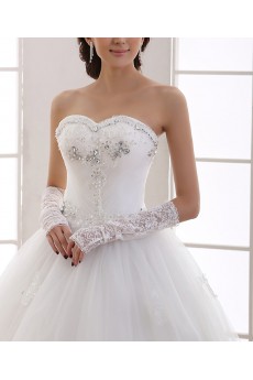 Organza Sweetheart Floor Length Ball Gown with Sequins